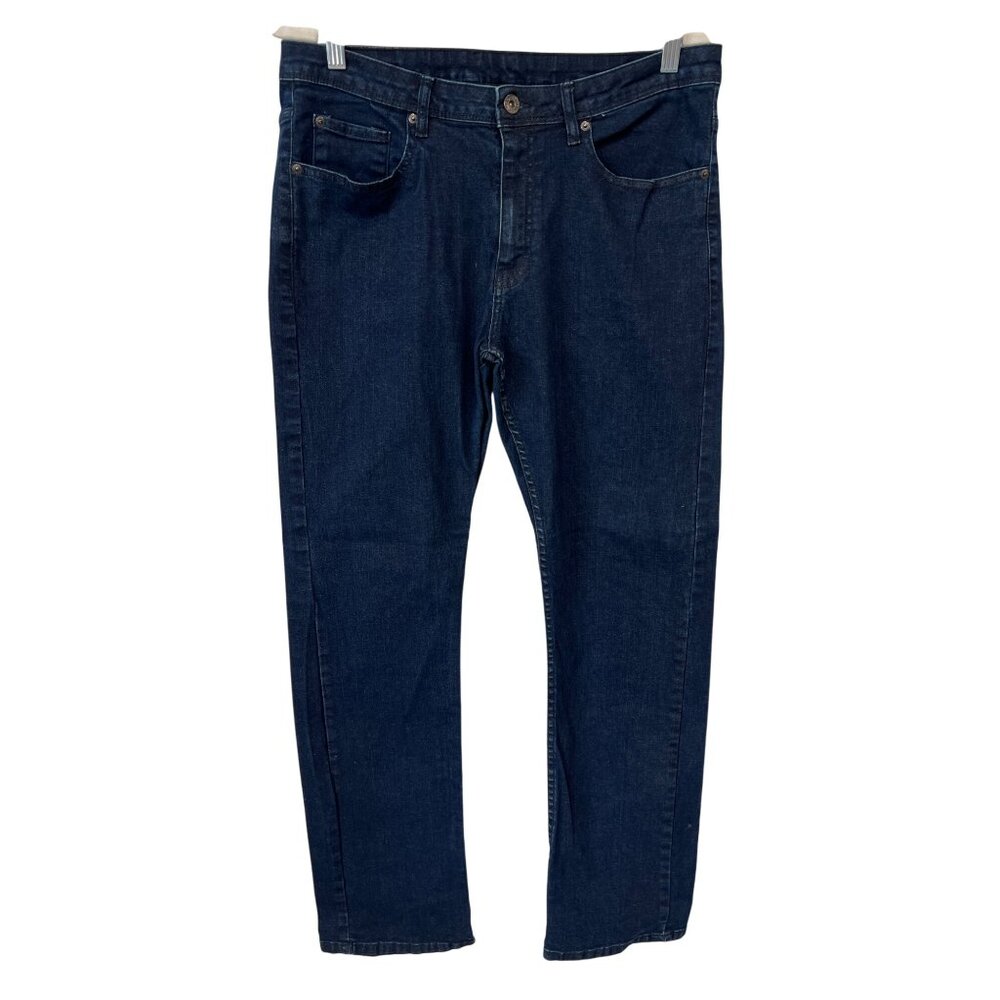 Matix Denim Jeans Size 34 Dark Wash Slim Straight Stretch Blue Denim Cotton Work